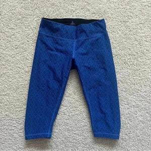 prAna Misty Knicker Capri Yoga Active Pants Leggings Blue W4MIST114 Size Small